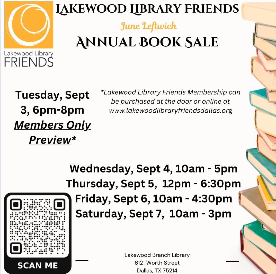 Join Us for the Lakewood Library Friends Annual Book Sale Fundraiser!